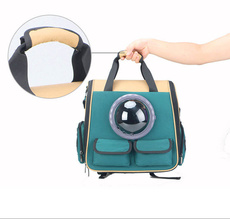 Mochila de transporte dobrável de alta qualidade para astronautas, cápsula de viagem, bolsa de ombro, mochila para gatos e cães, mochila reciclada para animais de estimação