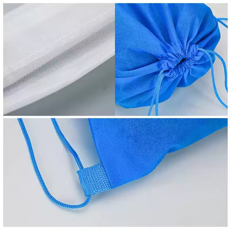 Mochila de algodão personalizada com cordão, ecológica e reciclável, mochila não tecida para uso em esportes