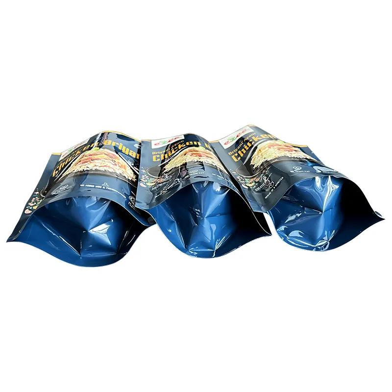 Saco de pé transparente para micro-ondas, saco retort Rcpp para refeições prontas, sopa, massa, embalagem Doy personalizada