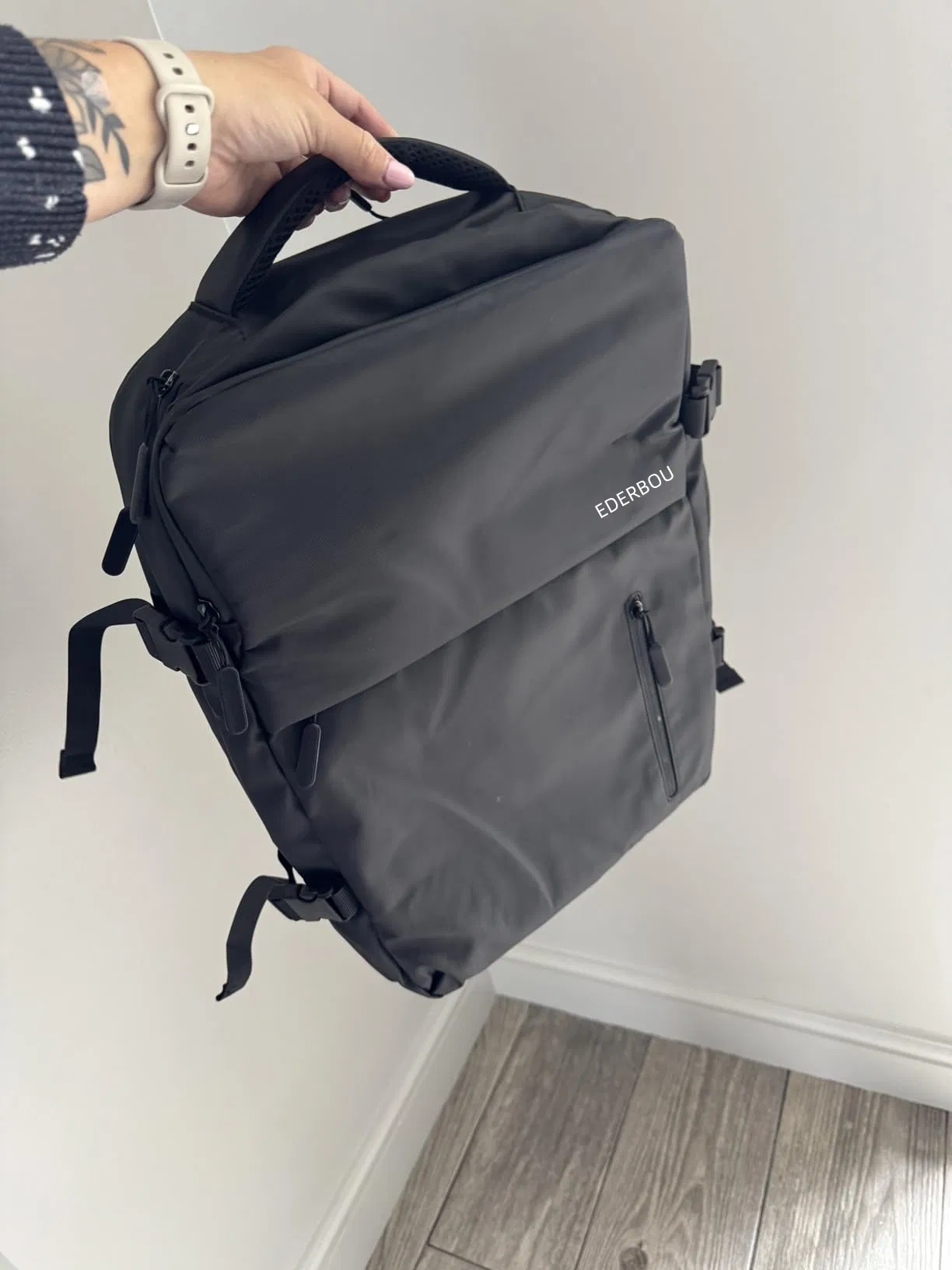 Mochila de mão para viagem com USB, 16-Inch Capacidade de mala, Aprovada por companhias aéreas