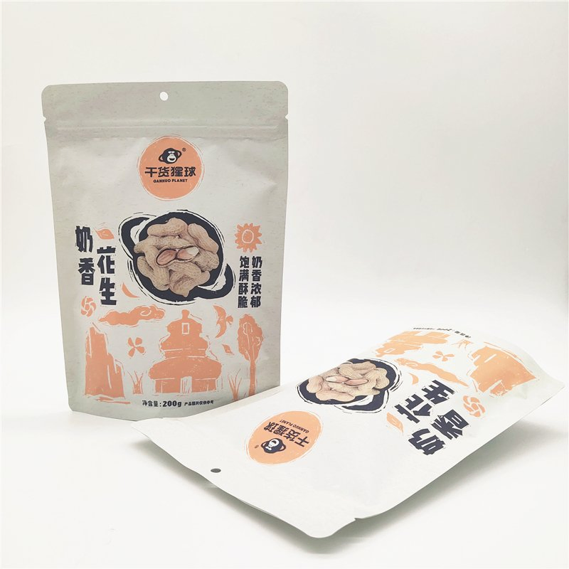 Saco Plástico com Zíper para Alimentos / Pouch para Grãos de Café / Biscoito / Açúcar / Amendoim / Doce / Pimenta / Sal com Embalagem Plástica / Pacote com Zíper à Prova de Umidade