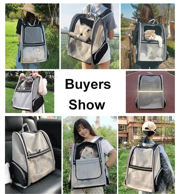 Mochila Transportadora de Gato Respirável Grande Capacidade Bolsa para Cães e Gatos Dobrável Transportadora de Peito para Animais de Estimação Portátil para Viagens ao Ar Livre