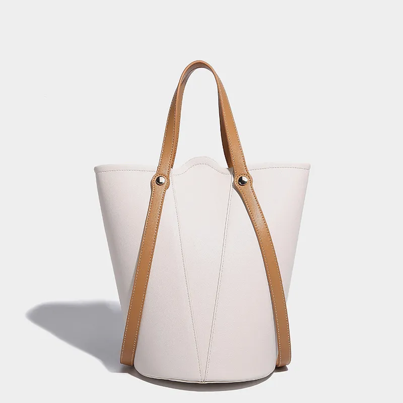 Bolsa de Mão Simples para Mulheres, Bolsa de Ombro Única, Bolsa Bucket de Alta Capacidade, Bolsa Transversal (MFN7673)