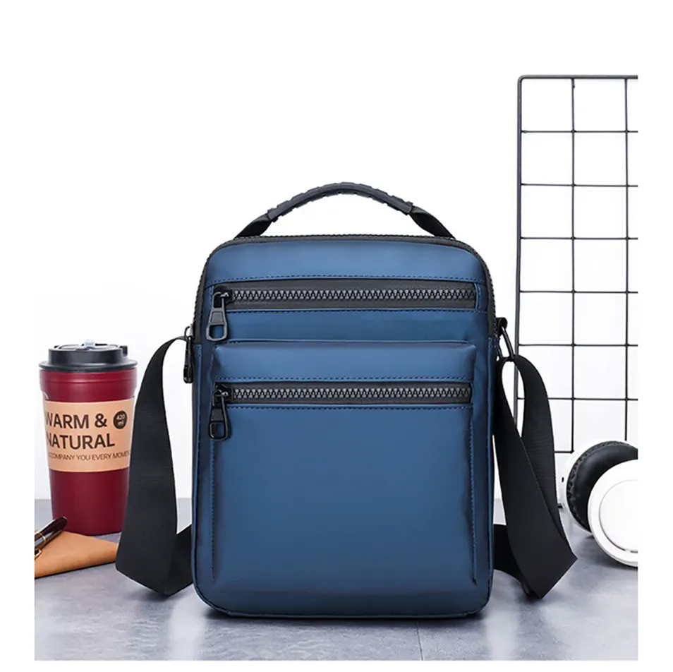 Bolsa Crossbody Masculina com Alça Ajustável à Prova d'Água para Viagens Casuais e Negócios