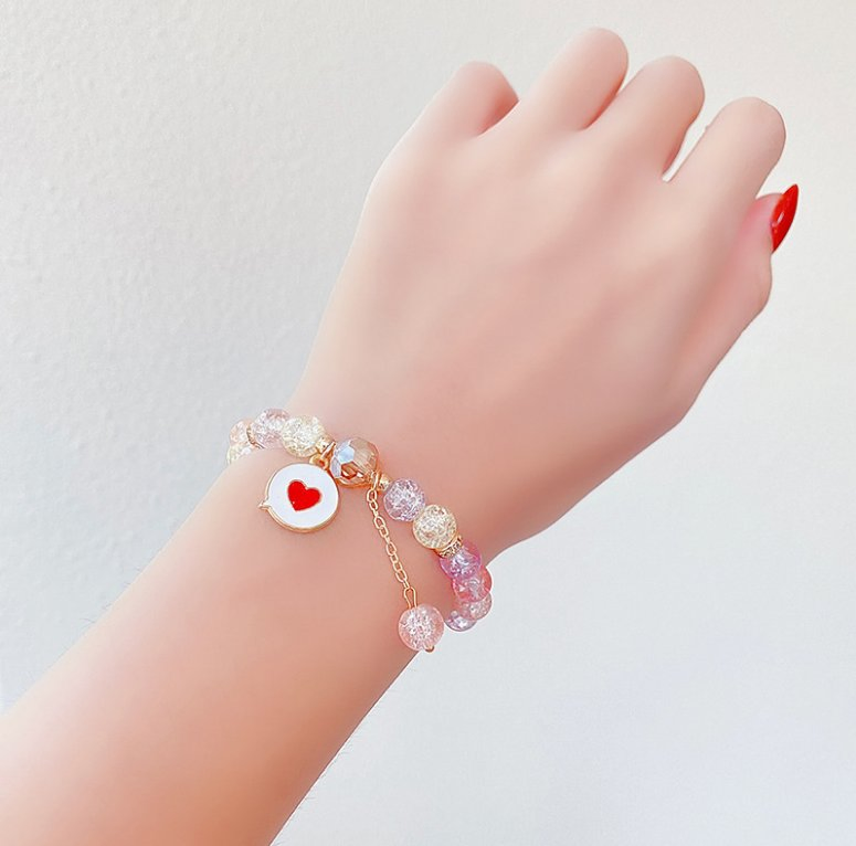 Promoção de Venda Quente Presente Joias de Imitação Acessórios de Moda Pulseira Infantil Princesa de Vidro Contas Pulseira Bonita para Meninas Bebê
