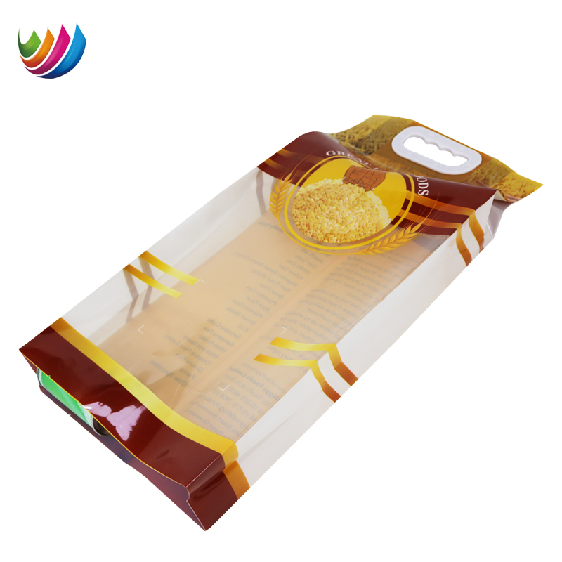 Diferentes Tipos de Embalagem Saco Vazio Pouch com Lateral Plástico 5kg Basmati 20kg Impressão 5 Kg Embalagem 1kg 2kg Saco de Arroz com Alça