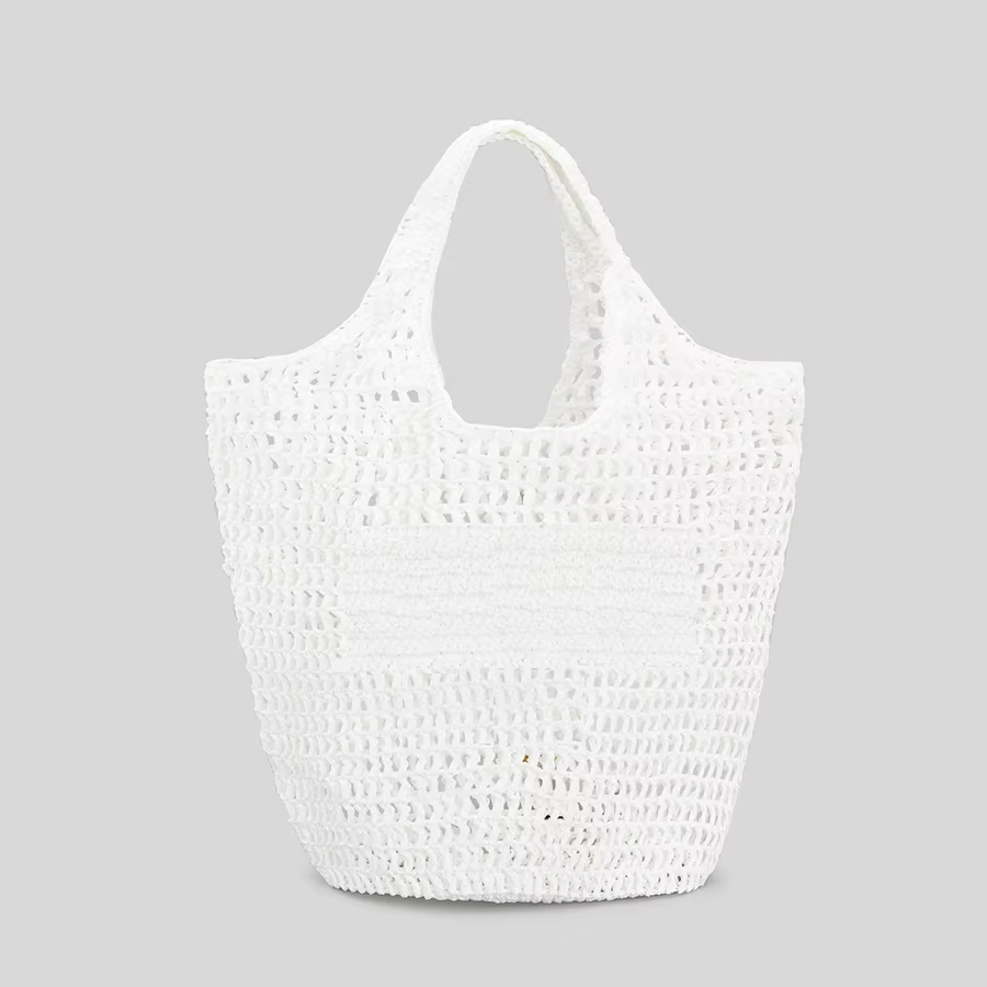 Bolsas de Praia Trançadas de Verão Personalizadas e Portáteis em Palha