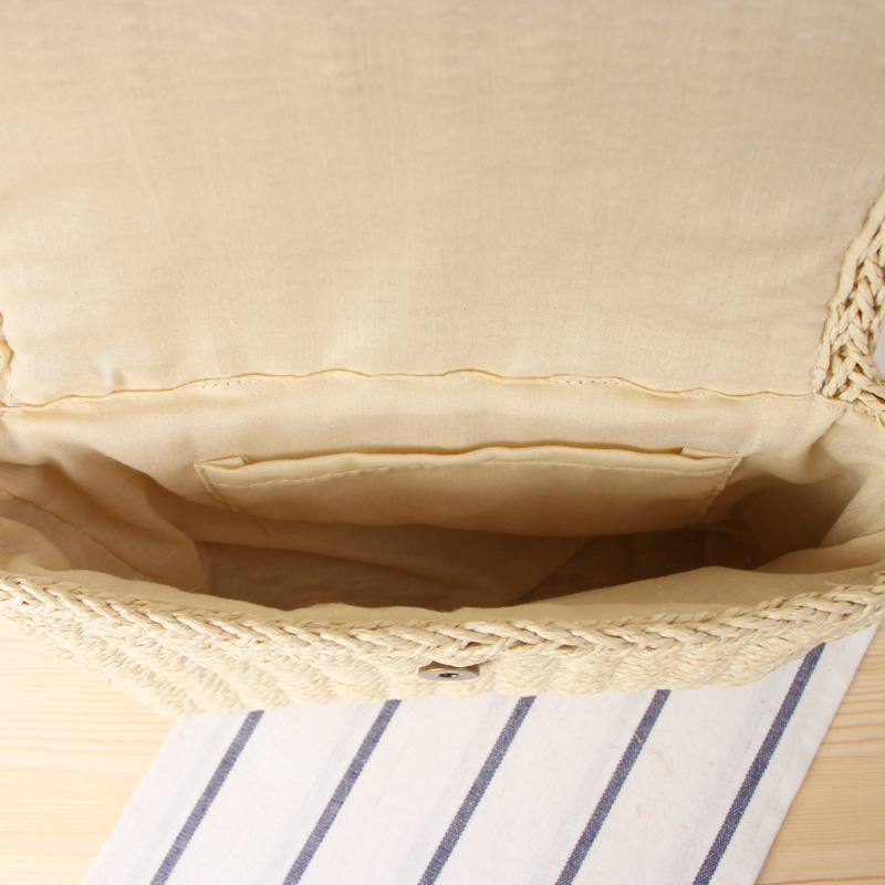 (WD13649) Bolsas de Palha de Milho Tecidas à Mão Bolsa de Ombro de Verão
