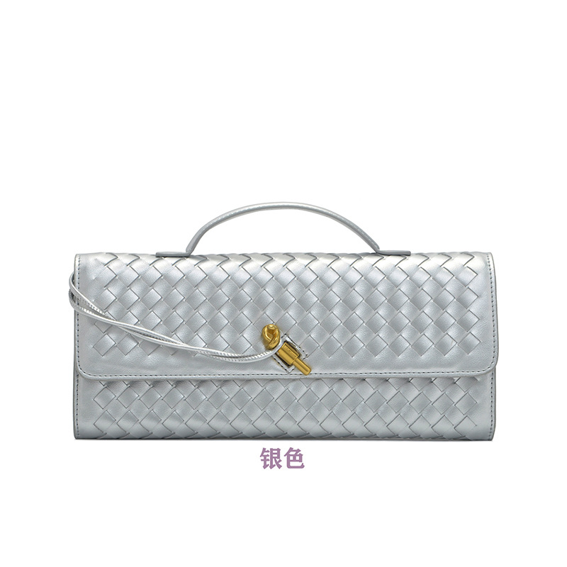 Sacos Woven Feitos à Mão Principal para Mulheres Ombro Organizar Moda Horizontal Mão Versátil Bolsa Transversal para Senhoras