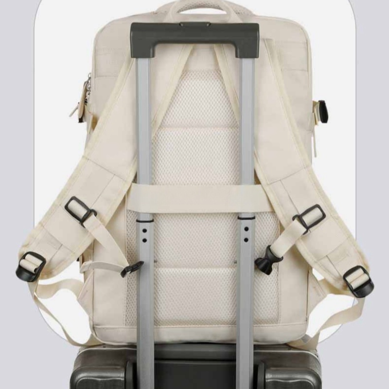 Mochila de viagem para laptop com grande capacidade, estilosa, leve, expansível, aprovada para voos, à prova d'água e com múltiplos compartimentos