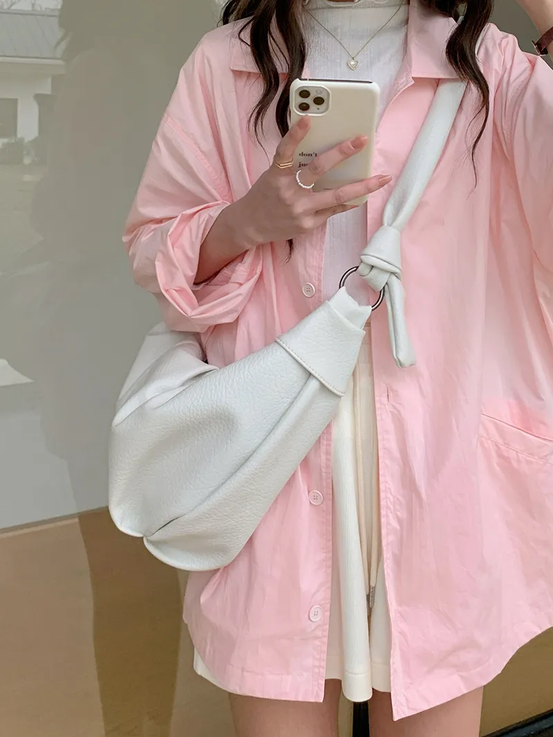 Estilo Simples Bolsa Grande Capacidade Escola Meninas Adolescentes Moda Bolsa Tote Hobo Ombro Transversal