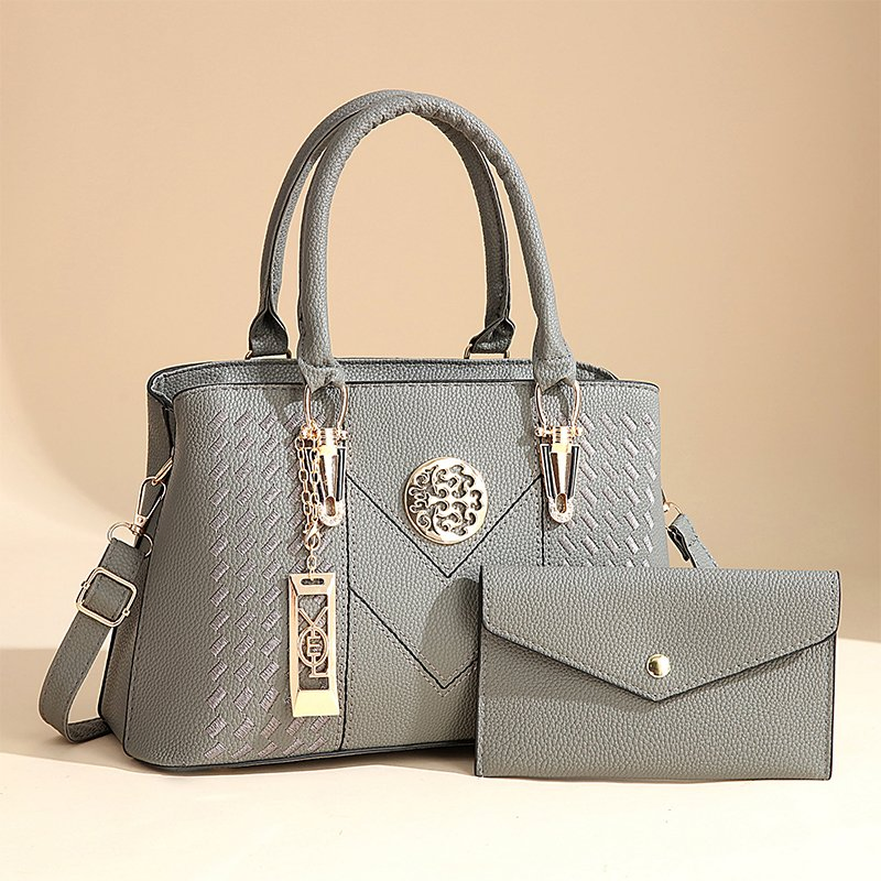 Bolsa Crossbody de PU para Mulheres Luxuosa 2-Piece Conjunto de Bolsa de Designer