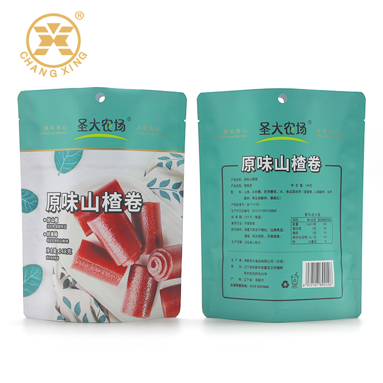 Embalagem Plástica Personalizada por Atacado para Alimentos, Lanches, Frutas Secas, Doces em Saco Tipo Stand Up