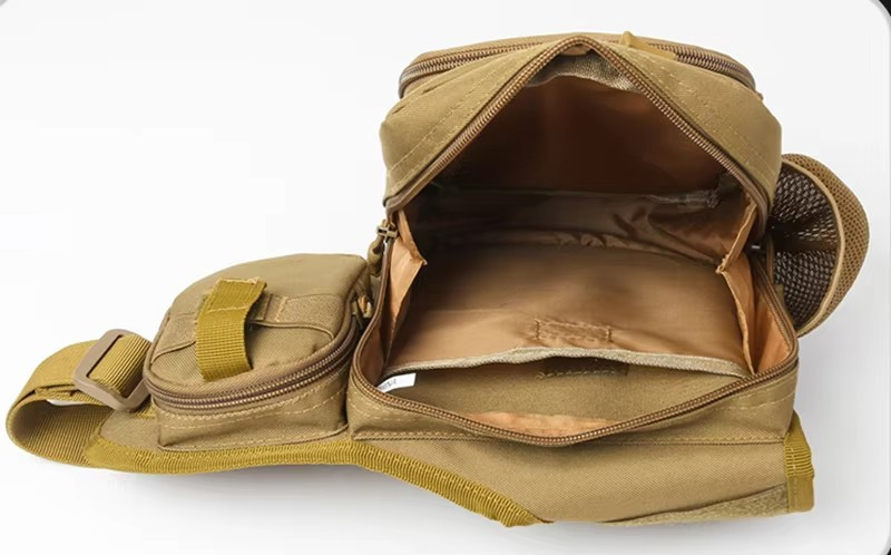 Bolsa Tática Impermeável Neutra para Exterior, Mochila Crossbody, Pequena Bolsa de Transporte Molle