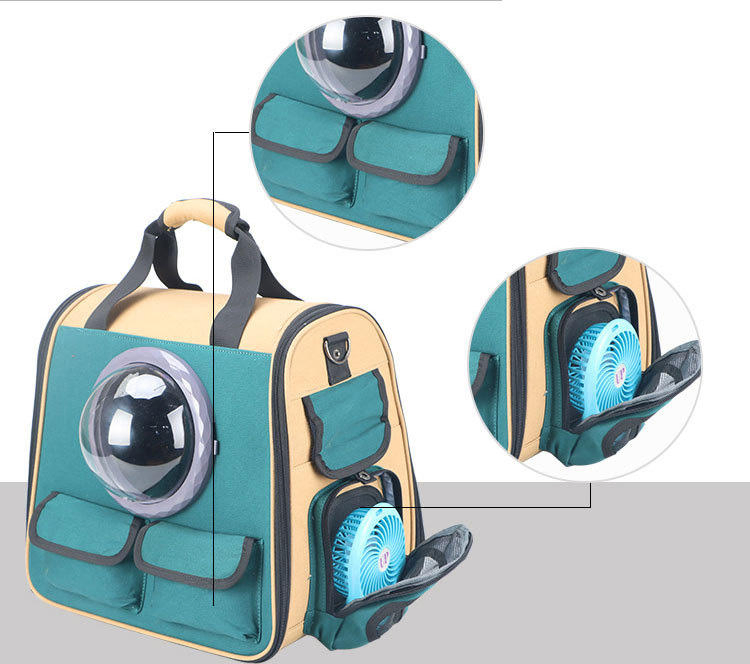 Mochila de transporte dobrável de alta qualidade para astronautas, cápsula de viagem, bolsa de ombro, mochila para gatos e cães, mochila reciclada para animais de estimação
