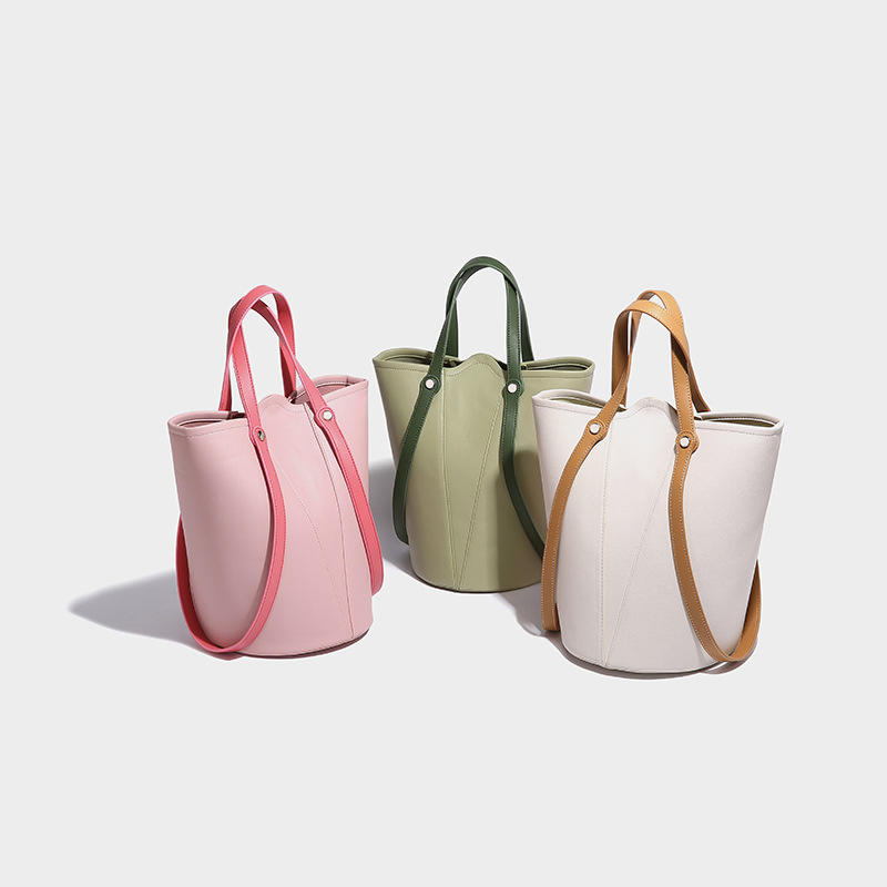 Bolsa de Mão Simples para Mulheres, Bolsa de Ombro Única, Bolsa Bucket de Alta Capacidade, Bolsa Transversal (MFN7673)