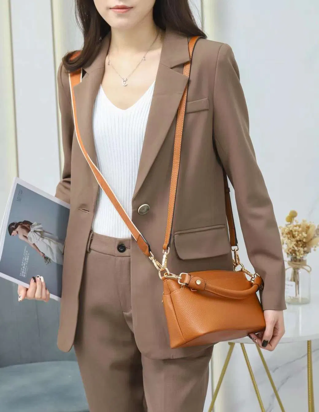 Bolsa Nova Feminina Moda Estilo Quente Tecido Impermeável Bolsa de Ombro Única Bolsa Grande Ultralight