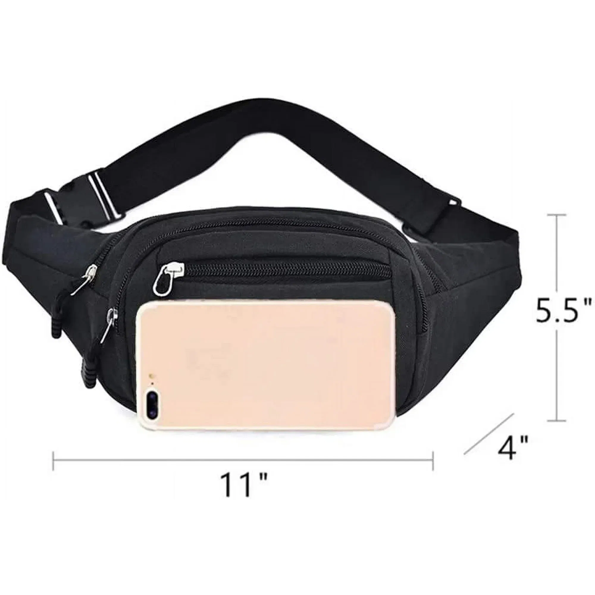 Mochila de cintura unissex à prova d'água, resistente ao desgaste, para fitness, ombro único, esportes ao ar livre