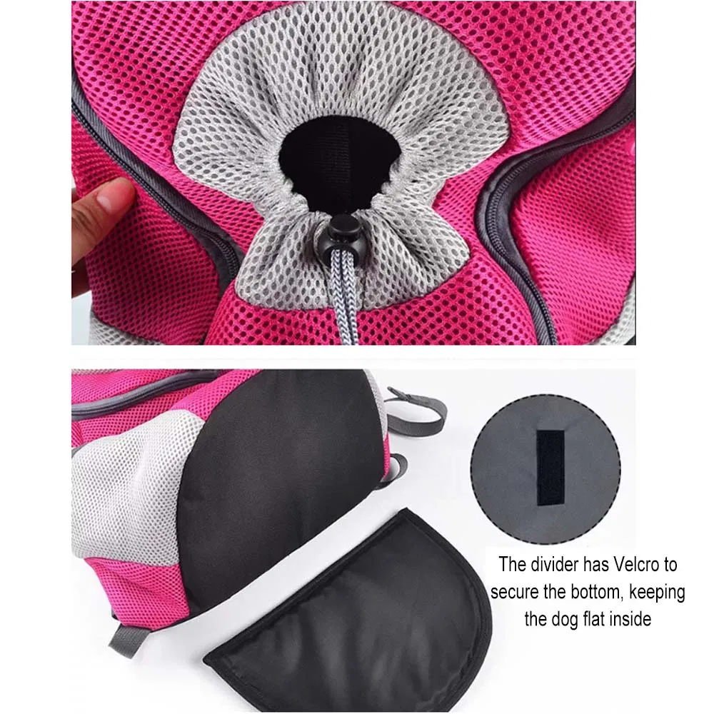 Mochila Frontal para Cães, Transportadora Ajustável para Gatos Ventilada para Caminhadas, Acampamentos e Viagens, Bolsa para Transporte de Filhotes Pequenos e Médios e Gatos Grandes