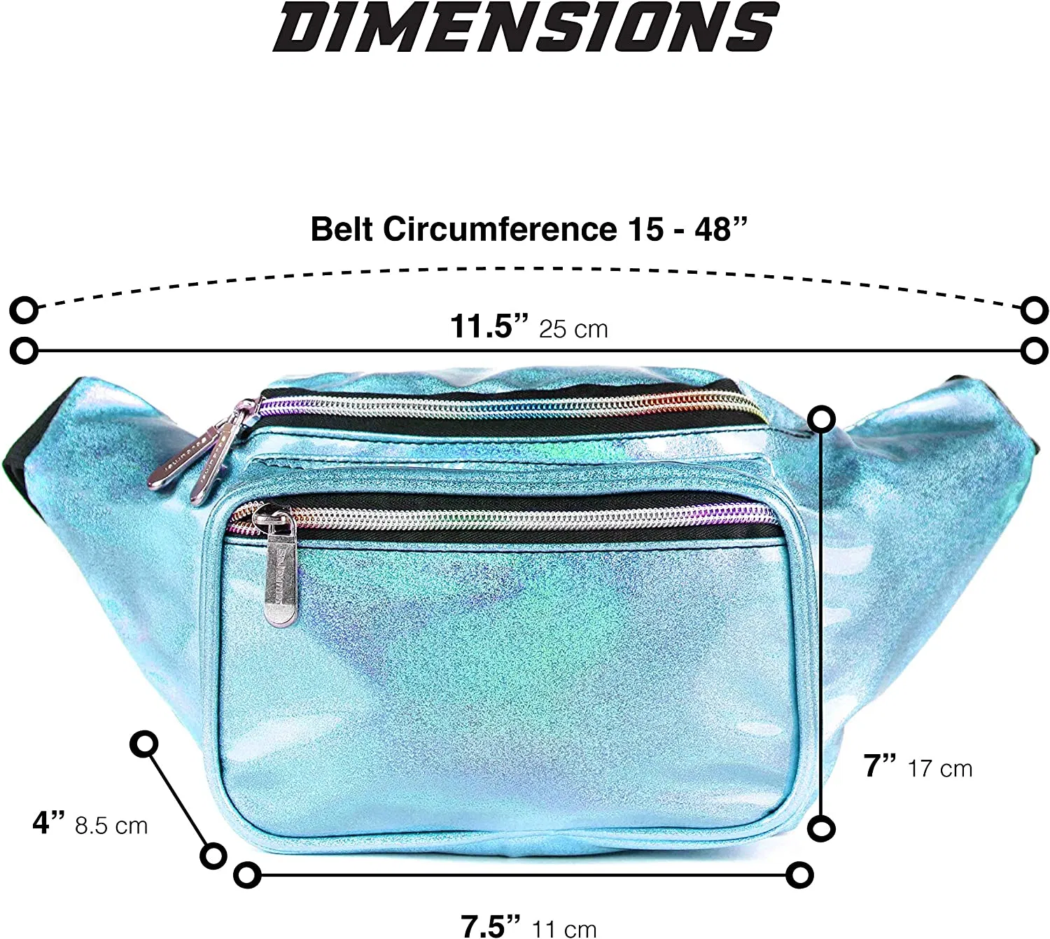 Bolsa de cintura holográfica Rave para o Festival
