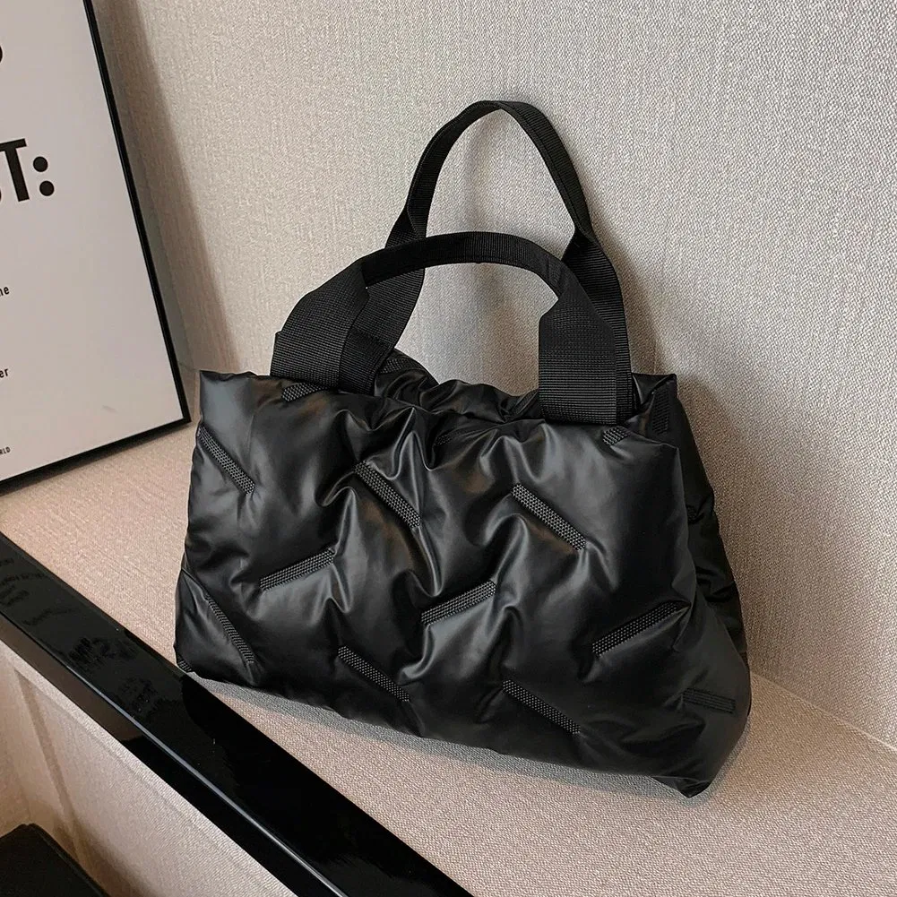 Bolsa Hobo Feminina Matelassê Bolsa de Ombro Grande Capacidade Almofada Matelassê Tote