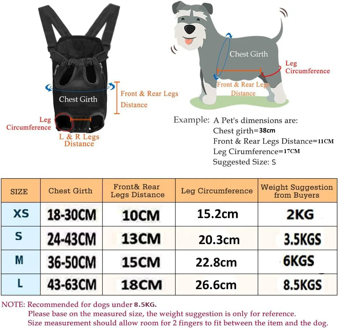 Mochila para Cachorro com Pernas para Fora - Mochilas Transportadoras para Cachorros com Alças Ajustáveis para Atividades ao Ar Livre - Mochila Transportadora para Cachorros para Transporte Frontal e Traseiro - Mochila Transportadora para Animais de Estimação para Gatos