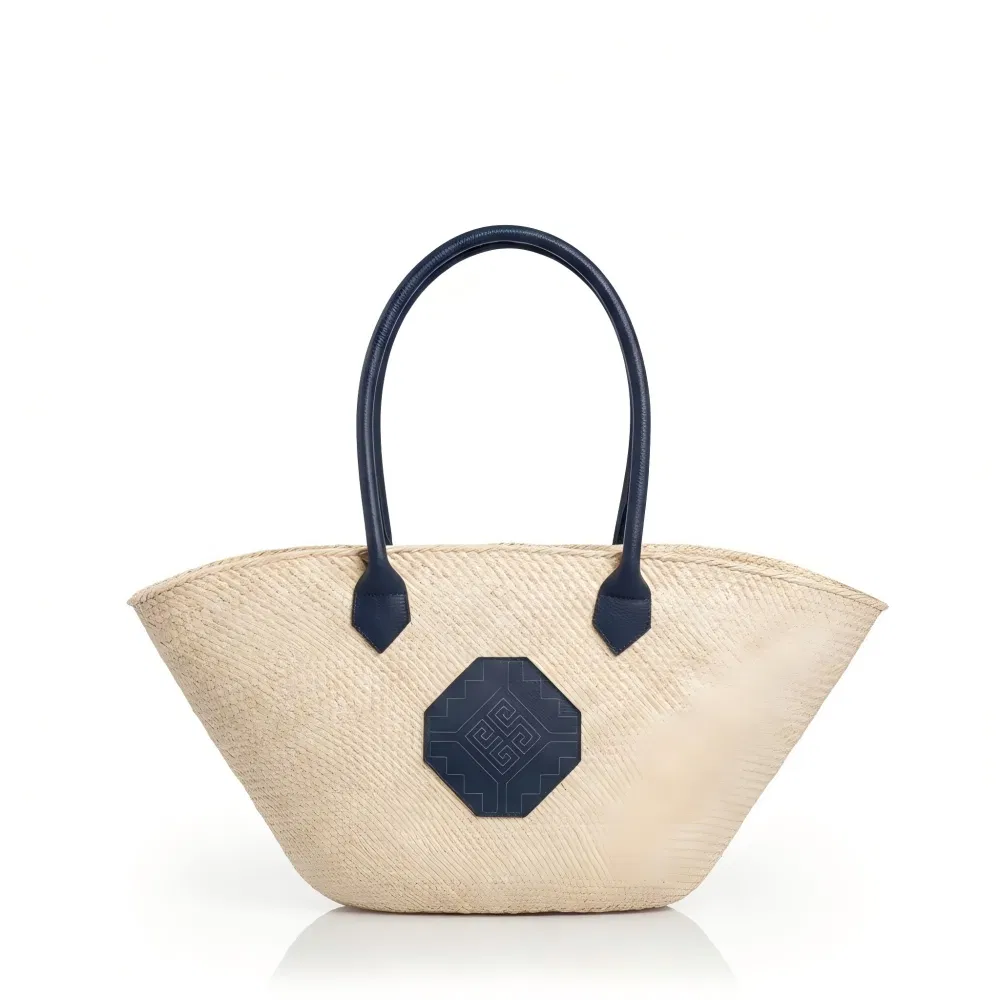 Bolsa de Palha de Algodão de Macramê Vintage para Mulheres, Uso Diário na Praia, Material Natural Ecológico com Decoração de Franjas