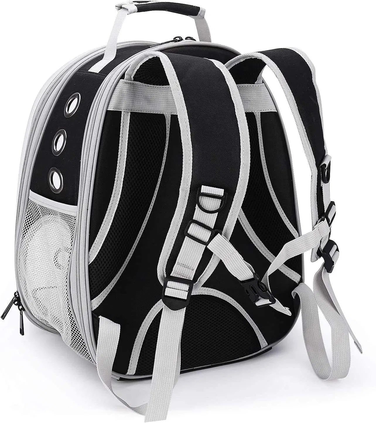 Mochila transportadora para gatos com cápsula espacial transparente