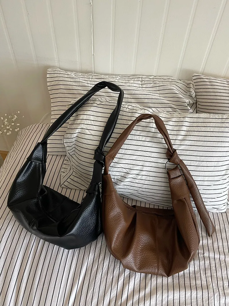 Estilo Simples Bolsa Grande Capacidade Escola Meninas Adolescentes Moda Bolsa Tote Hobo Ombro Transversal