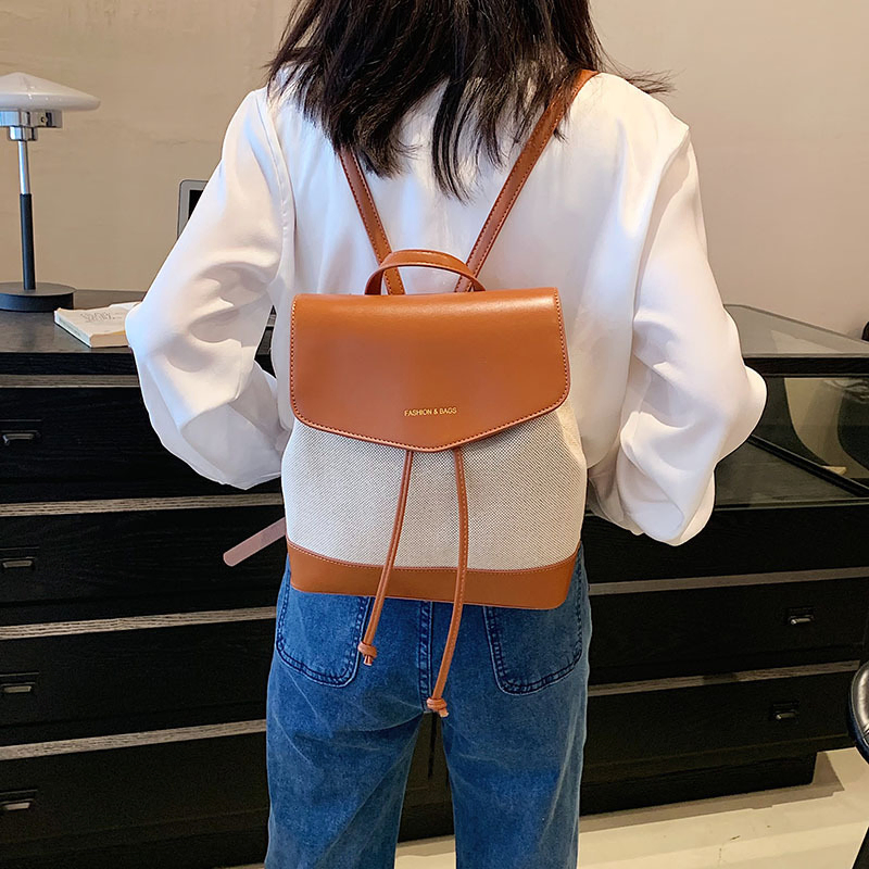 Novo na nova tendência de verão mochila combinação de cores bolsa de lona casual diária feminina bolsa bucket - bolsa de designer e bolsa de mão feminina preço