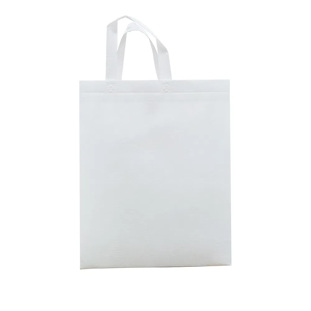 Saco de papel kraft impresso com logotipo, sacola de papel, plástico compostável, solúvel em água, bolsa não tecida com alça