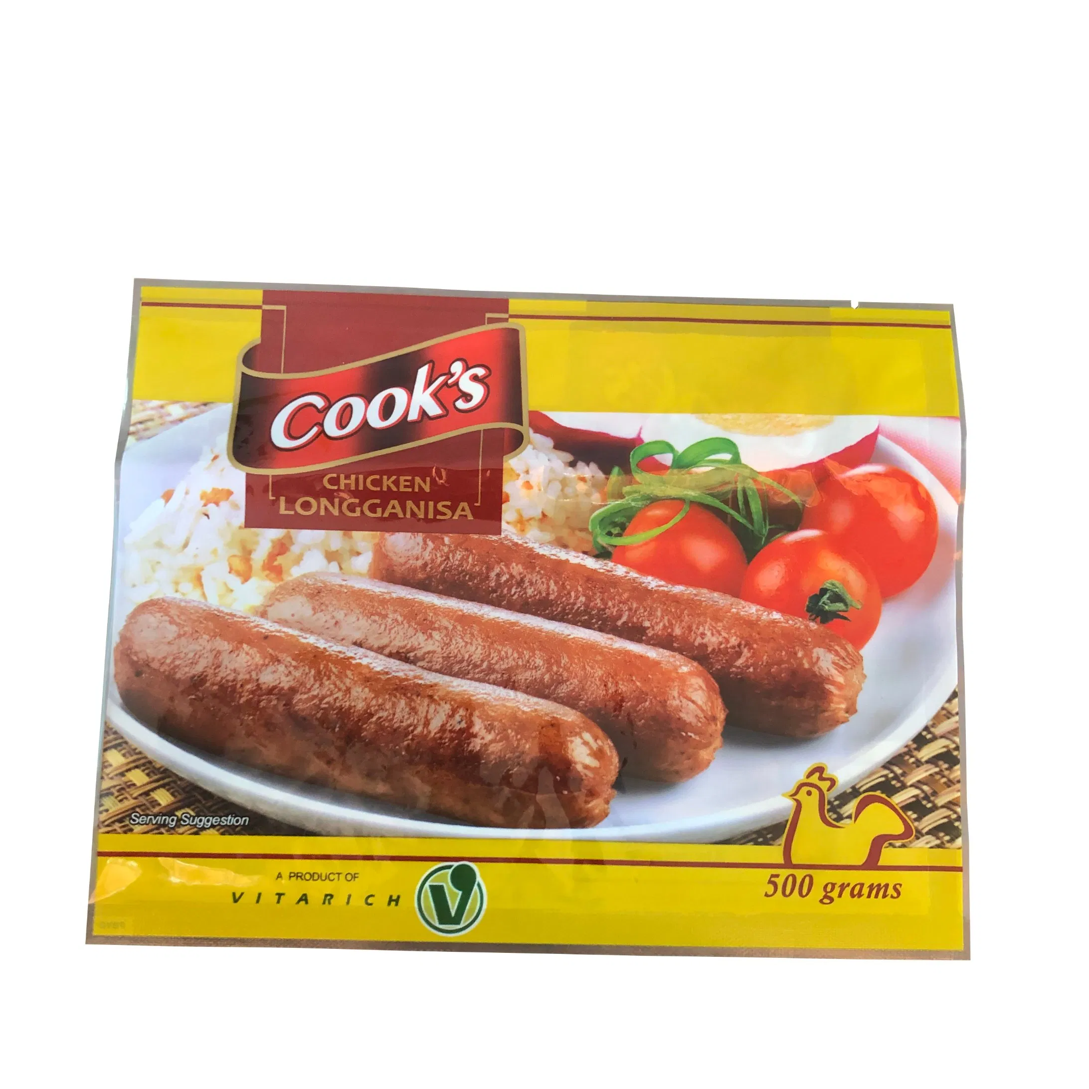 Saco de plástico flexível de fácil rasgo para macarrão espaguete com design atraente