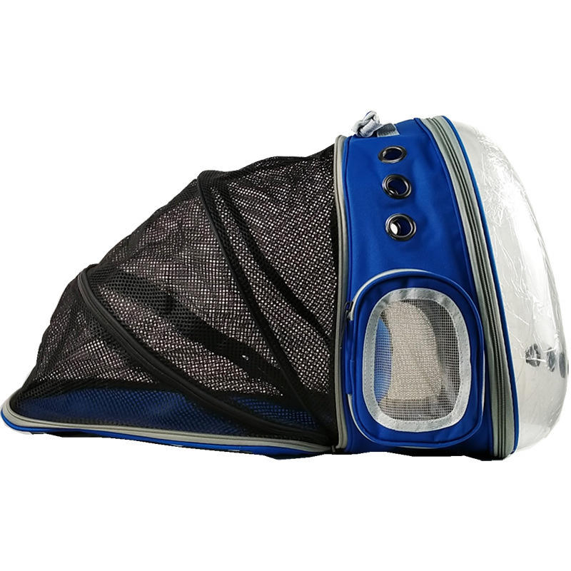 Mochila transportadora para gatos com cápsula espacial transparente