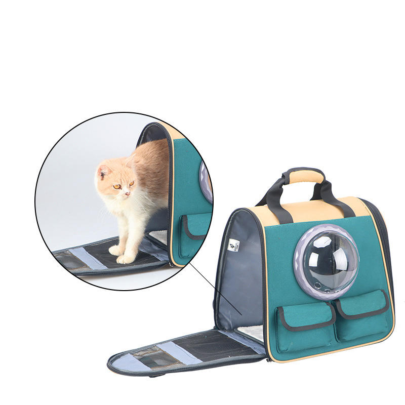 Mochila de transporte dobrável de alta qualidade para astronautas, cápsula de viagem, bolsa de ombro, mochila para gatos e cães, mochila reciclada para animais de estimação