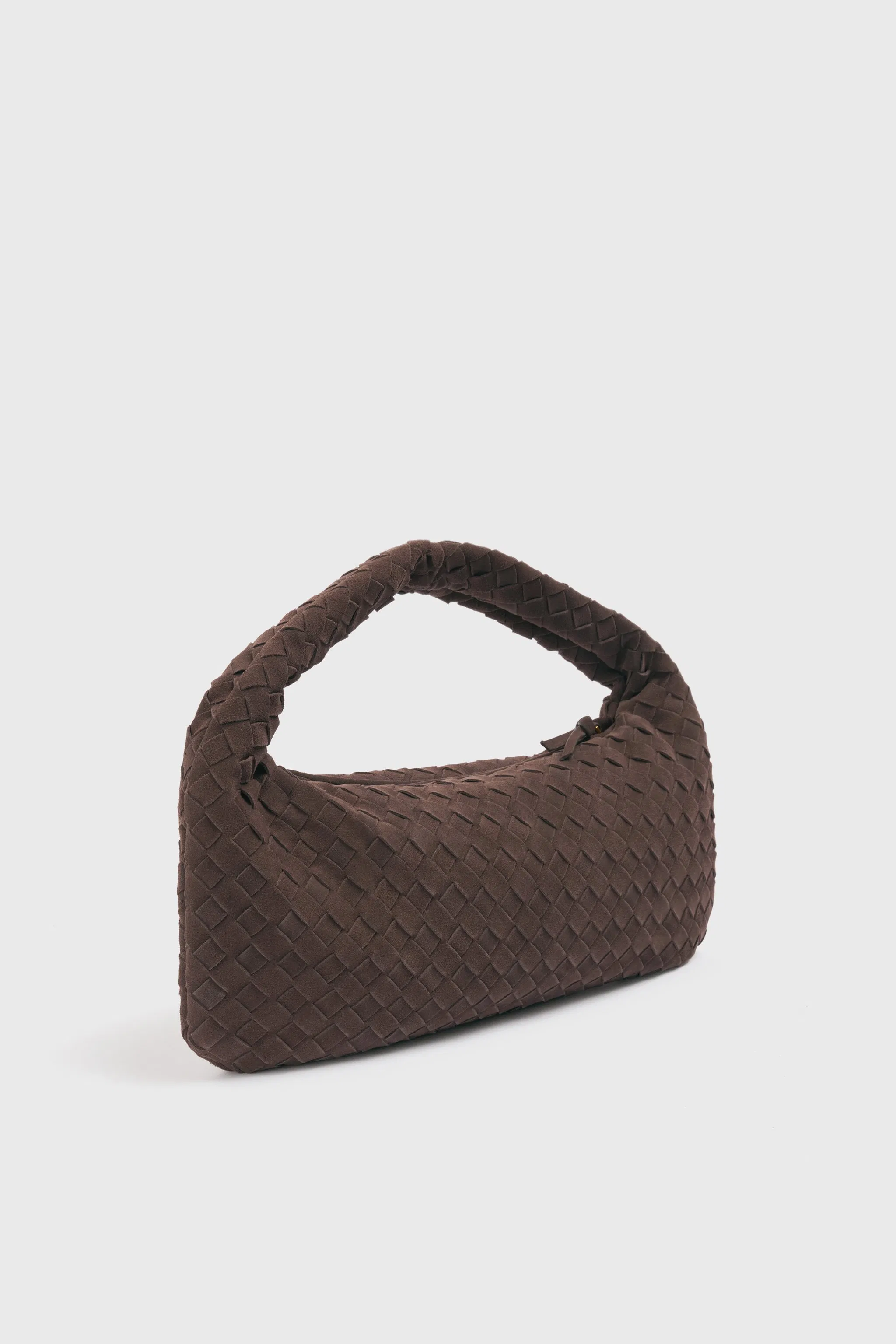 High-End Wholesale Zipper Closure Suede Weave Leather Design Hobo Bags for Ladies