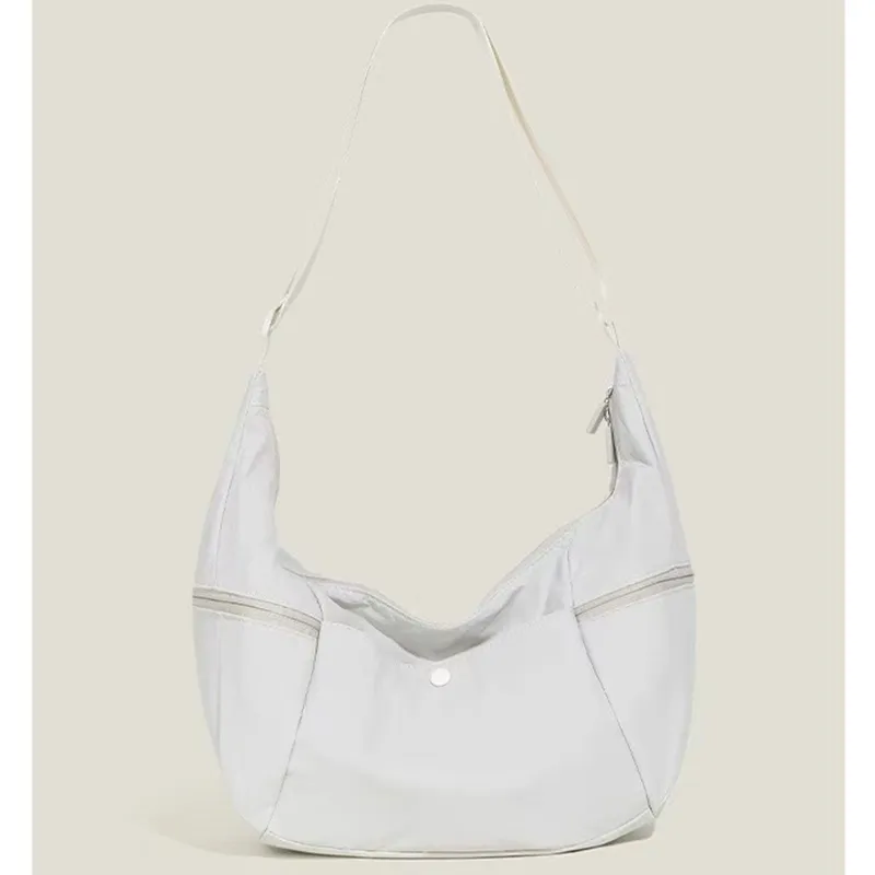 Bolsa Transversal de Nylon em Forma de Crescente para Mulheres, Bolsas Modernas para Homens, Pequena Bolsa de Viagem Tipo Hobo