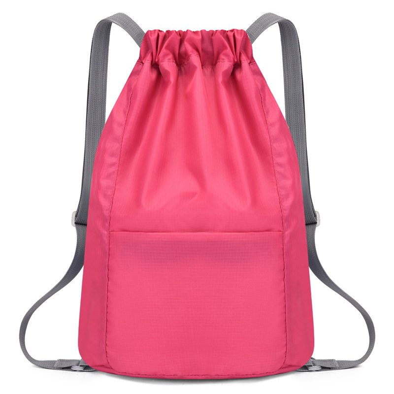 Novo Mochila com Cordão - Bolsa Leve de Grande Capacidade para Presentes e Esportes para Homens e Mulheres
