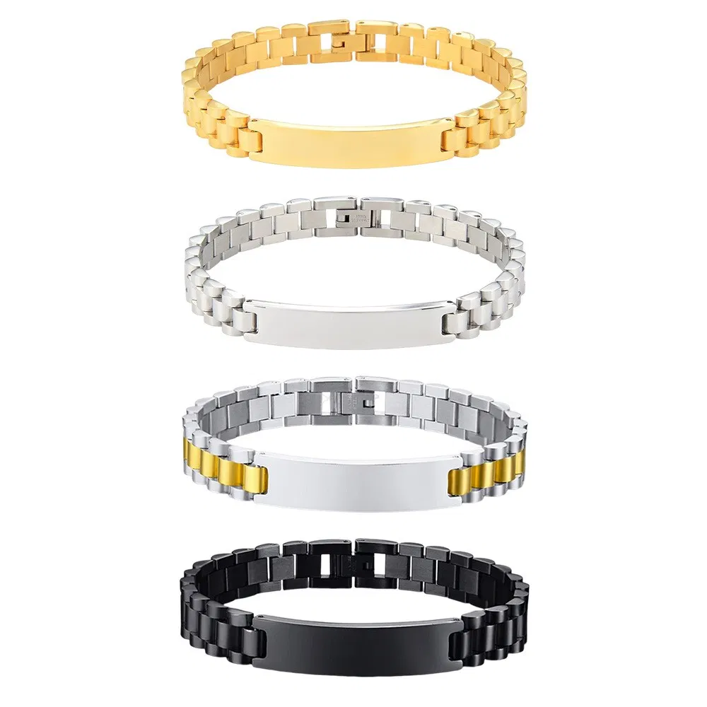 Pulseira de Relógio com Logo Médico em Aço Inoxidável Personalizado 316L Pulseira Gravada