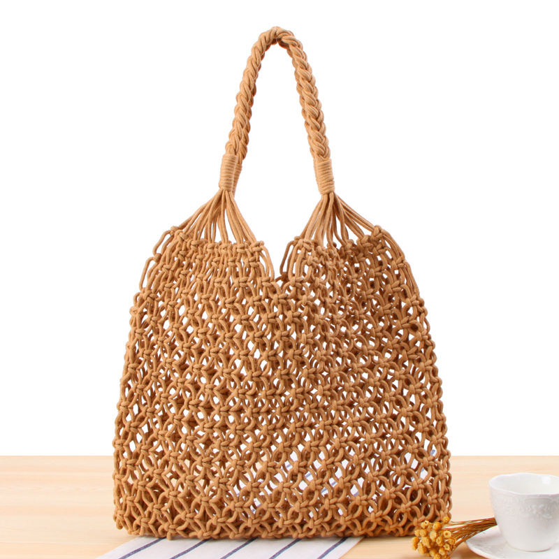 Bolsa Tote de Ráfia por Atacado Alta Qualidade Bolsa de Praia Bolsa de Praia de Verão Bolsas de Ráfia de Palha para Mulheres