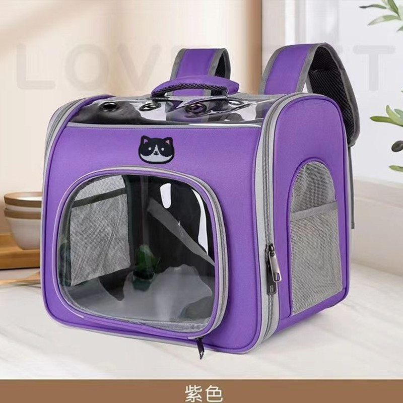 Nova Bolsa para Animais de Estimação Fora de Casa, Bolsa para Gato Grande, Espaço Transparente e Respirável, Mochila Portátil para Animais de Estimação, Suprimentos para Animais