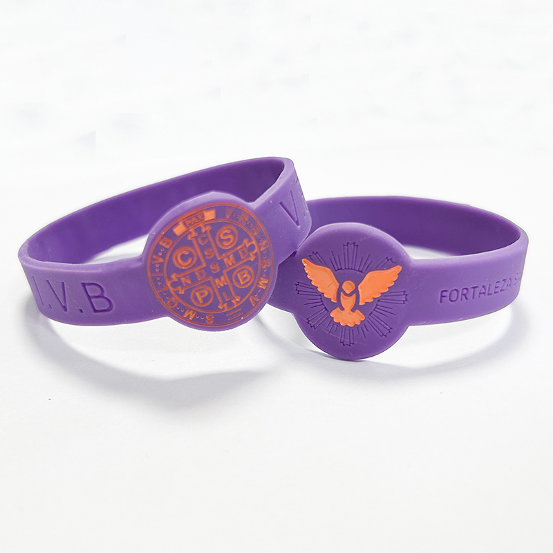 Pulseira de Silicone com Logo Personalizado Pulseira de Borracha de Silicone para Festival