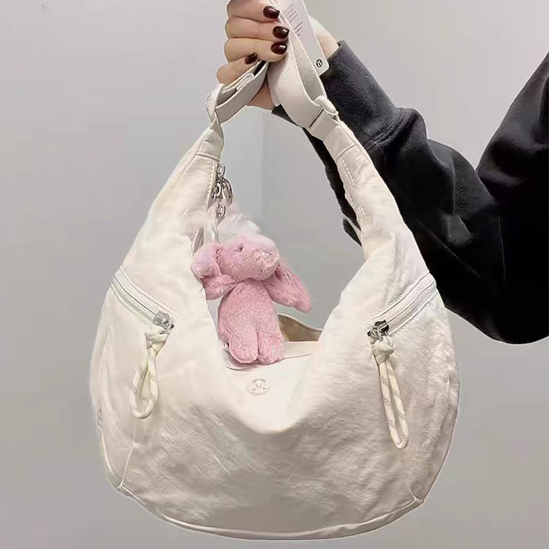 Bolsa Transversal de Nylon em Forma de Crescente para Mulheres, Bolsas Modernas para Homens, Pequena Bolsa de Viagem Tipo Hobo