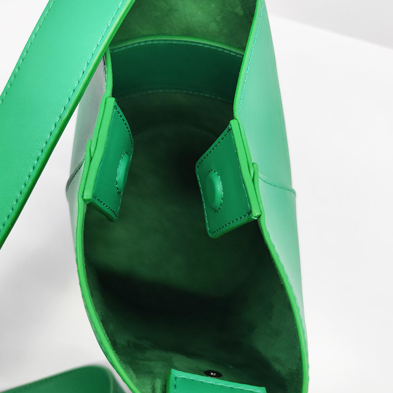 2026 Bolsa Redonda Verde de PU para Mulheres, Bolsa Casual de Ombro