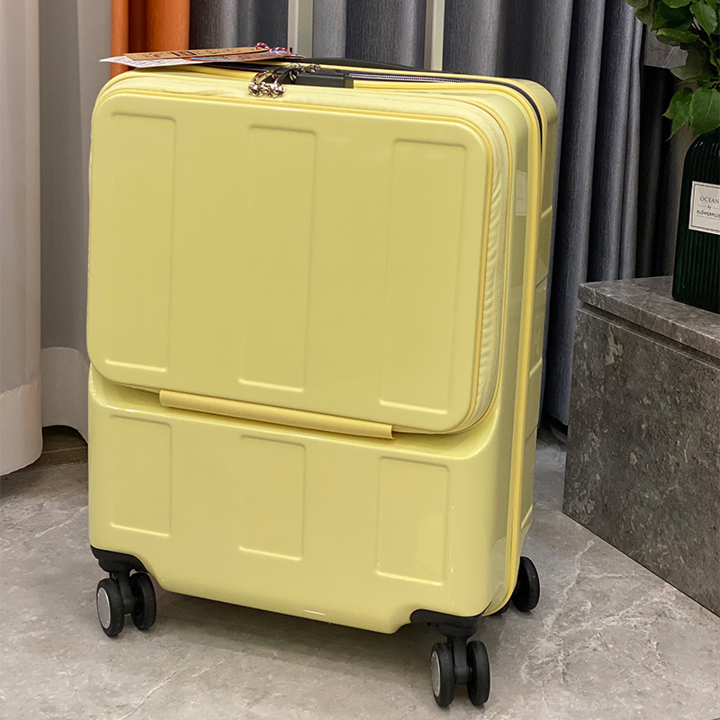 Nova Estilo Abertura Superior Cor Pura Cadeado Duro Shell Viagem à Distância Roda Suave Caso Tolley Senhora Yang