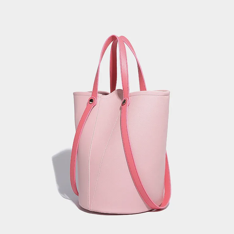 Bolsa de Mão Simples para Mulheres, Bolsa de Ombro Única, Bolsa Bucket de Alta Capacidade, Bolsa Transversal (MFN7673)