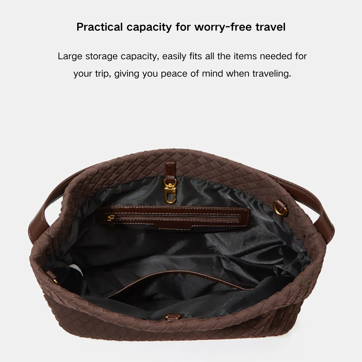 Bolsa Hobo de Couro PU Trançado à Mão com Alça Ajustável para Mulheres, Ideal para Compras Diárias e Viagens na Cidade
