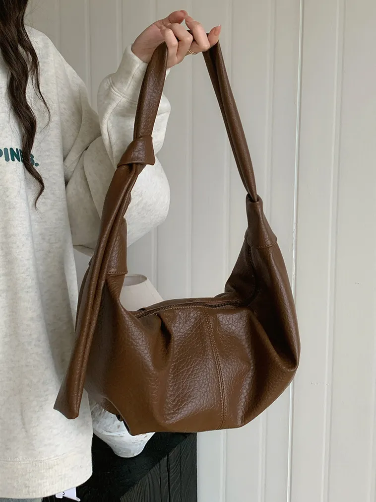 Estilo Simples Bolsa Grande Capacidade Escola Meninas Adolescentes Moda Bolsa Tote Hobo Ombro Transversal