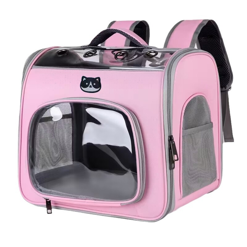 Nova Bolsa para Animais de Estimação Fora de Casa, Bolsa para Gato Grande, Espaço Transparente e Respirável, Mochila Portátil para Animais de Estimação, Suprimentos para Animais