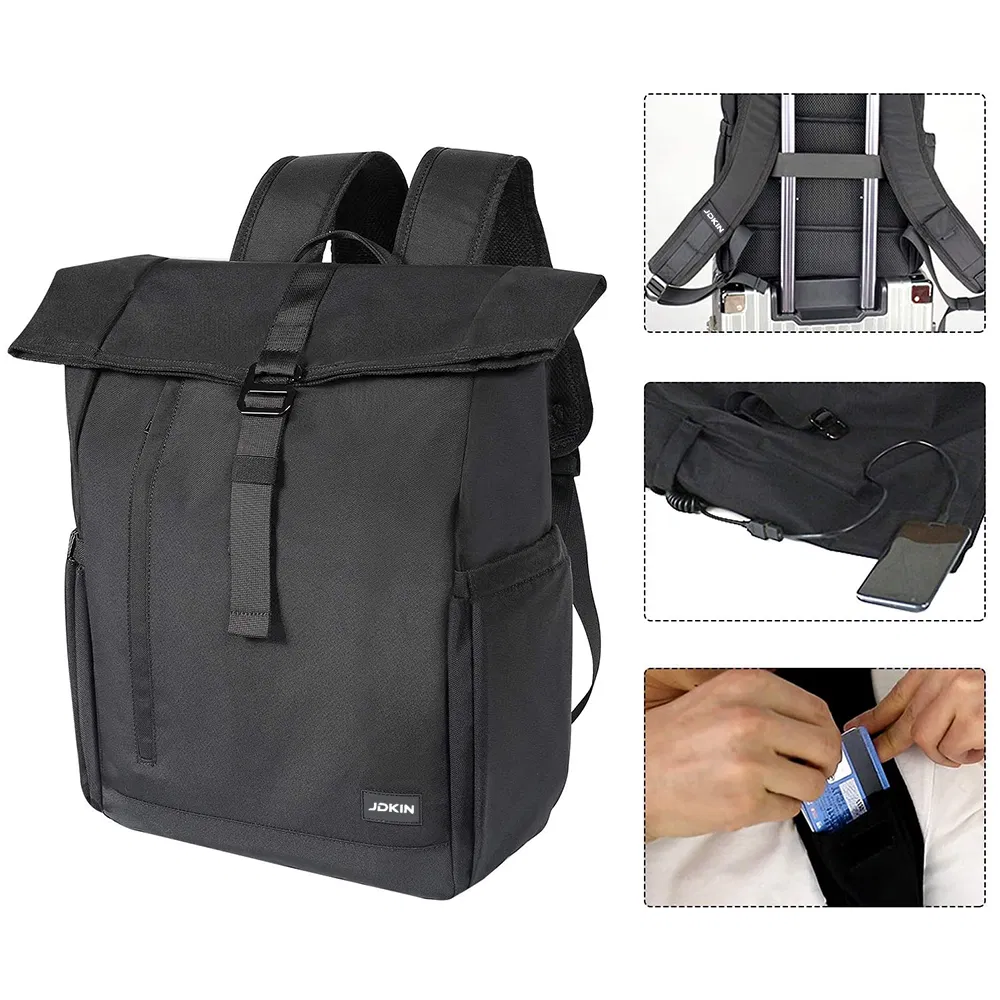 Mochila de Ombro à Prova d'Água para Laptop, Estojo Duro para Viagem e Esporte