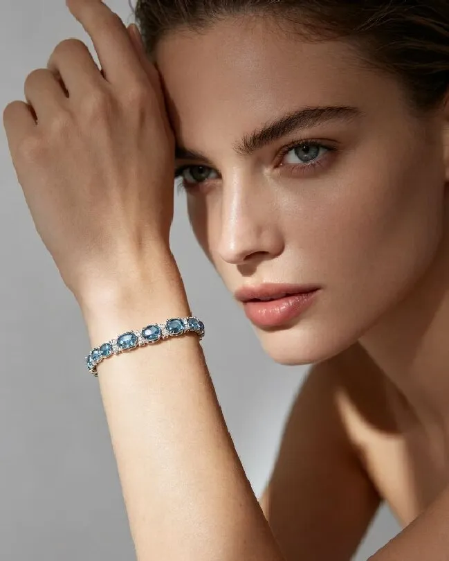 Jóia de Pulseira de Diamante
